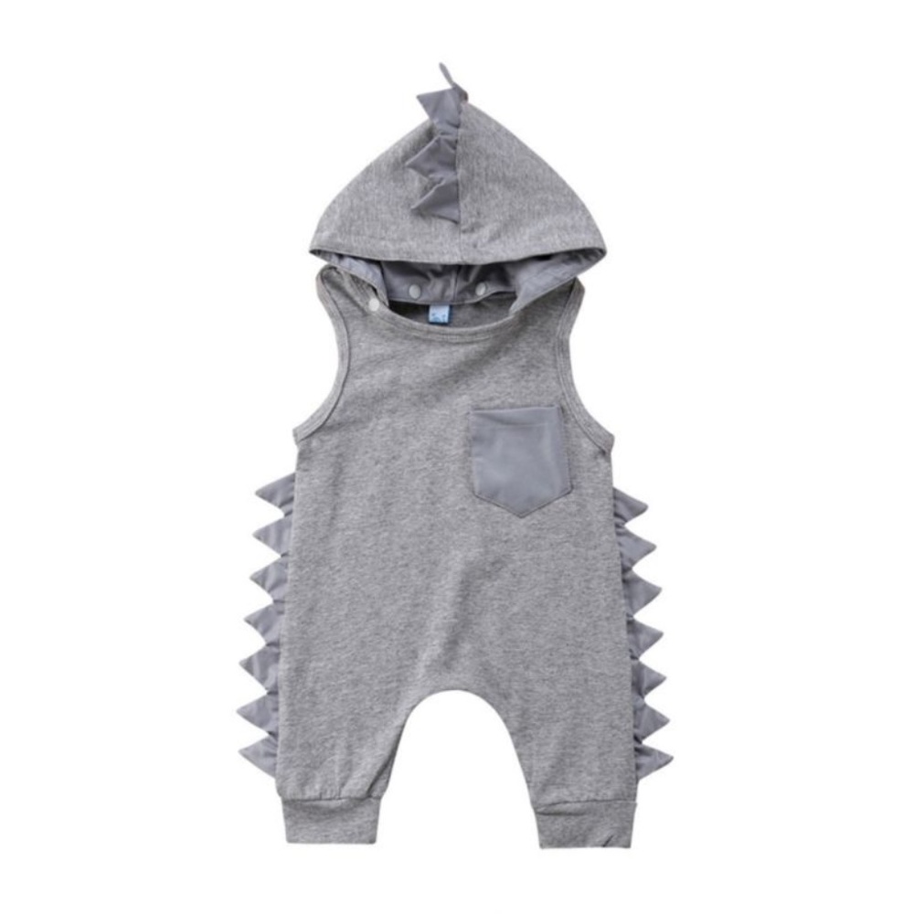 2pc Dino Jumpsuit with Detachable Hood